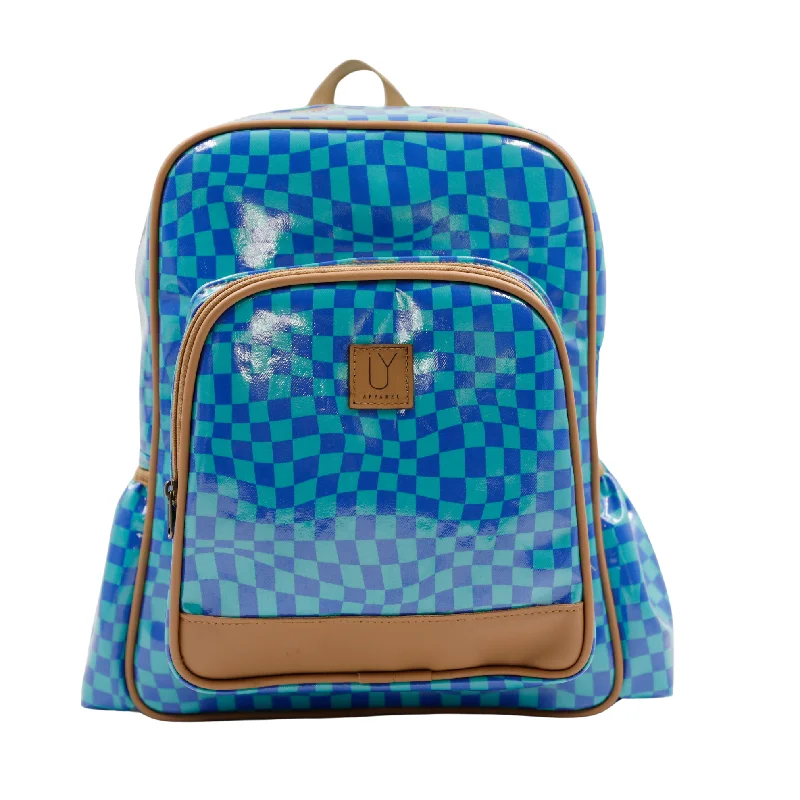 Satchel Warped Check Aqua Fashion-Forward Bags At Limited-Time Offers