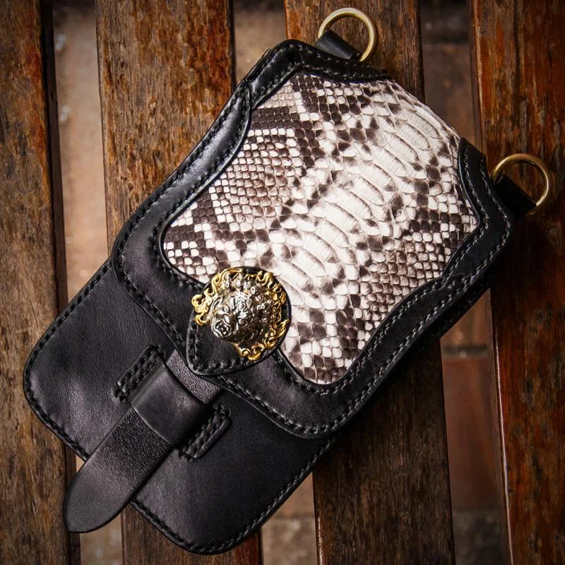Handmade Biker Leather Belt Pouch Mens Cases Waist Bag Hip Pack Belt Bag Fanny Pack Bumbag for Men Affordable Elegance, Grab Yours