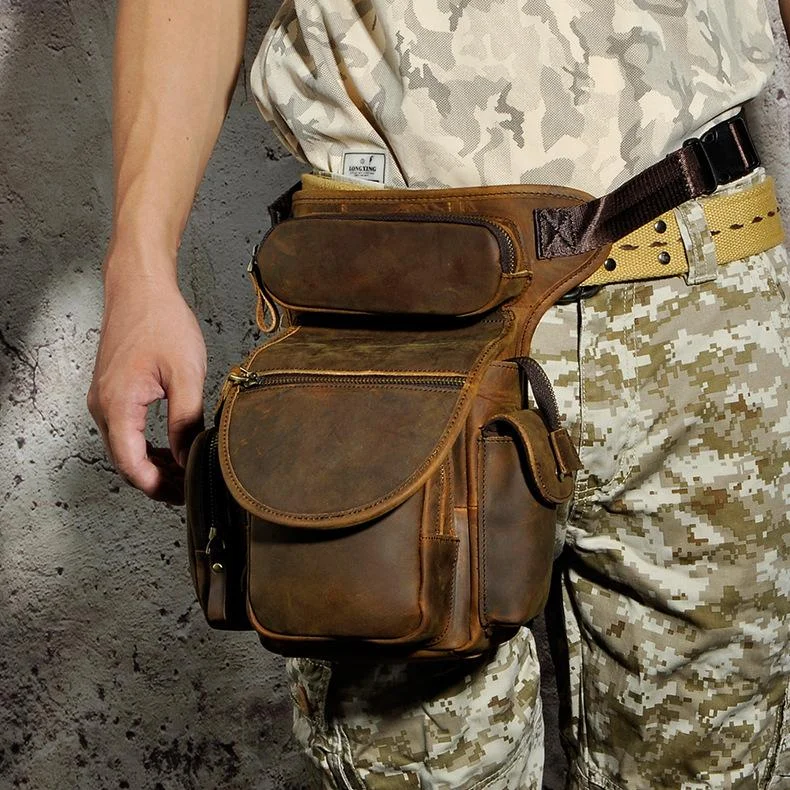 Leather Belt Pouch Mens Small Cases Waist Bag Hip Pack Belt Bag Fanny Pack Bumbag for Men Handbag Deals You'll Love