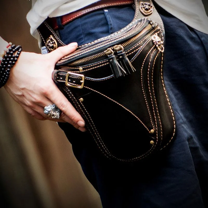 Leather Belt Pouch Mens Small Cases Waist Bag Hip Pack Belt Bag Fanny Pack Bumbag for Men Statement Bags, Shop Today