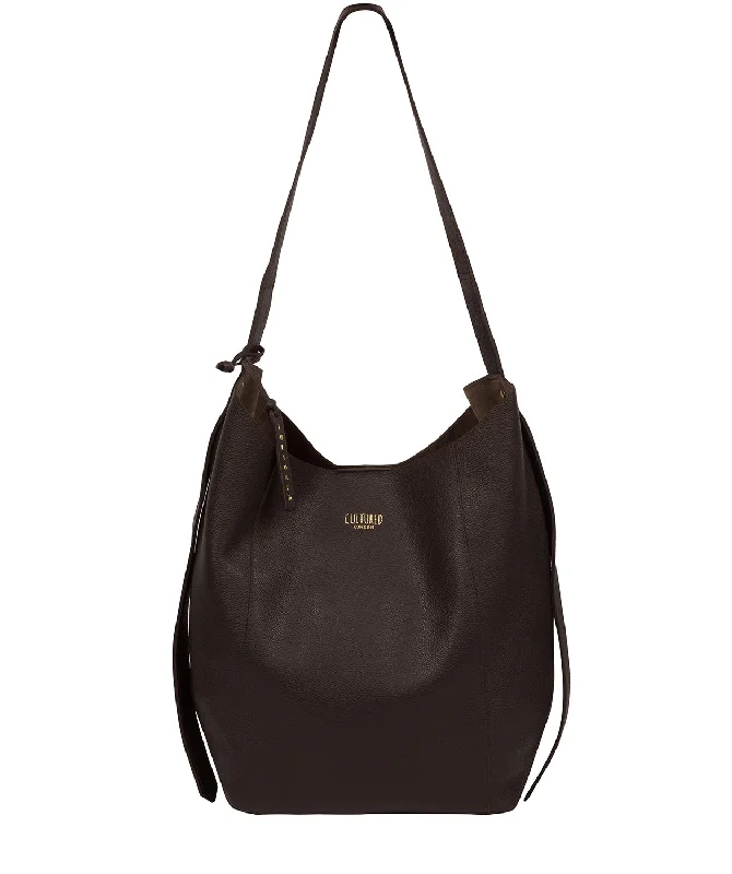 'Harrow' Dark Brown Leather Shoulder Bag Classic And Modern Handbags Now More Affordable 'Harrow' Dark Brown Leather Shoulder Bag Classic And Modern Handbags Now More Affordable