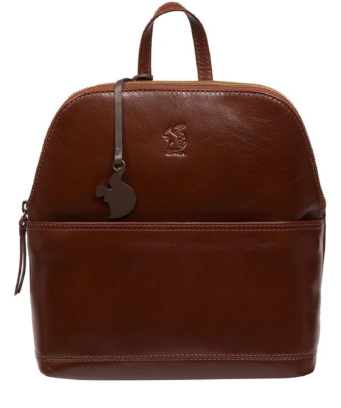 'Hollis' Conker Brown Leather Backpack Upgrade Your Look With Our Bag Sale