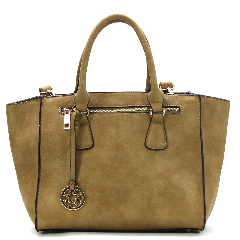Jade Marie Confident Satchel Tote - Khaki Shoulder Bags, Best Deals Today