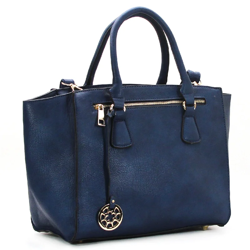 Jade Marie Confident Satchel Tote - Navy Elegant Purses, Shop & Save
