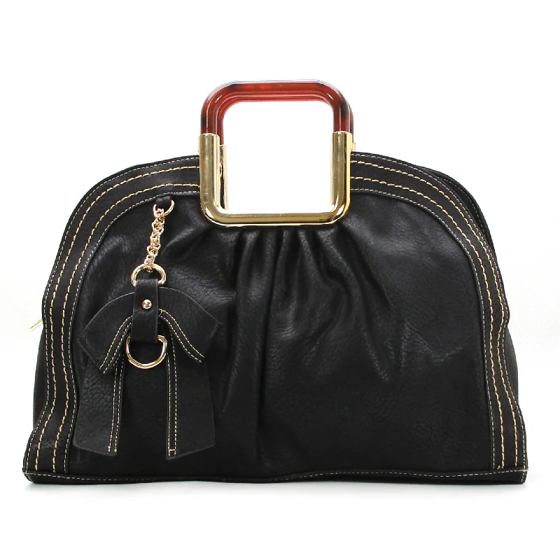 Jade Marie Unique Satchel Tote - Black Don't Miss Out – Handbag Discounts