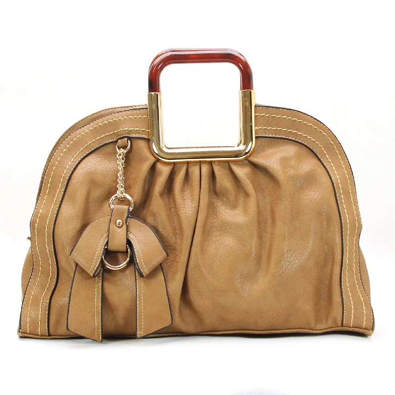 Jade Marie Unique Satchel Tote - Tan High-End Bags, Low-End Prices