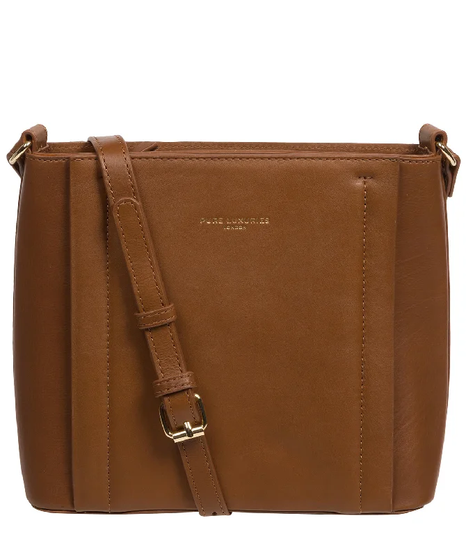 'Kali' Chestnut Nappa Leather Cross Body Bag High-End Handbags At Affordable Prices