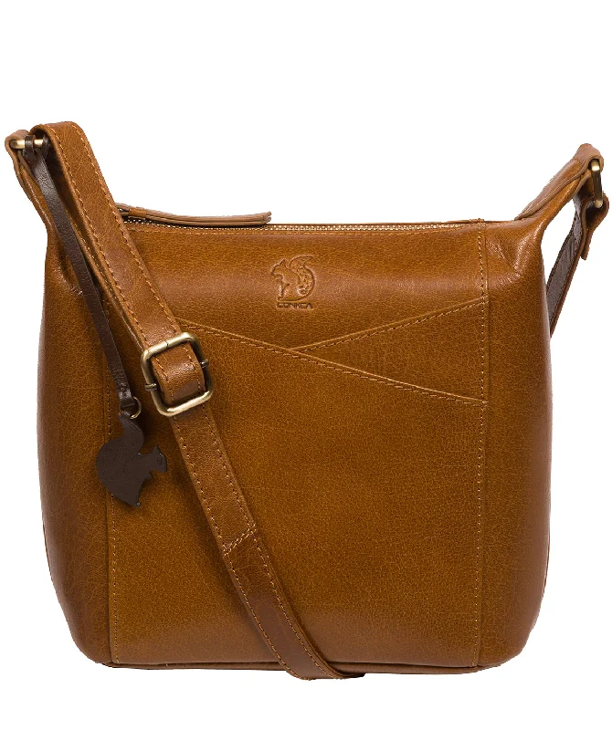 'Kiki' Dark Tan Leather Shoulder Bag Luxury Totes, Affordable Prices