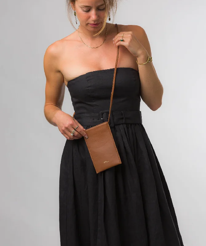 'Lana' Oak Nappa Leather Cross Body Phone Bag Handbag Deals For Every Occasion