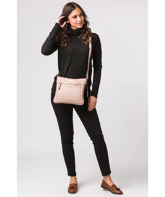 'Lewes' Blush Pink Leather Cross Body Bag Timeless Handbags, Flash Sale