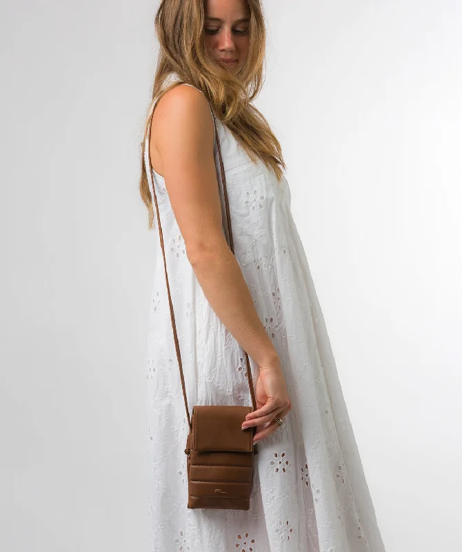 'Lilian' Chestnut Nappa Leather Cross Body Phone Bag Stylish Totes, Special Discounts 'Lilian' Chestnut Nappa Leather Cross Body Phone Bag Stylish Totes, Special Discounts