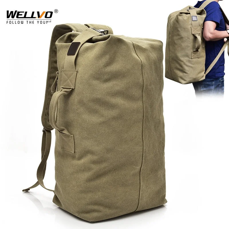 Large Men's Canvas Multi-Purpose Travel Backpack Duffle Bag Statement Bags At Unbelievable Discounts – Shop Today Large Men's Canvas Multi-Purpose Travel Backpack Duffle Bag Statement Bags At Unbelievable Discounts – Shop Today