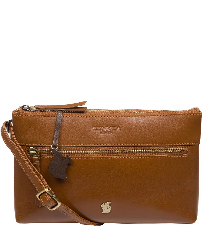'Minnow' Dark Tan Leather Cross Body Clutch Bag Affordable Elegance With High-Quality Bags 'Minnow' Dark Tan Leather Cross Body Clutch Bag Affordable Elegance With High-Quality Bags