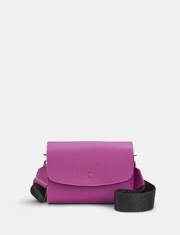 Newham Purple Leather Cross Body Satchel Bag Statement Bags, Shop Today