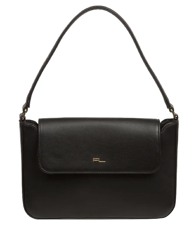 'Olivia' Black Nappa Leather Grab Bag Designer Bags, Low Prices