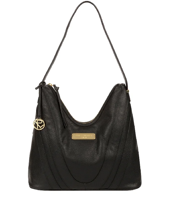 'Felicity' Black Leather Shoulder Bag Grab Stylish Bags Before They're Gone