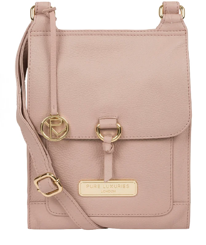 'Naomi' Blush Pink Leather Cross Body Bag Flash Sale On Designer Bags