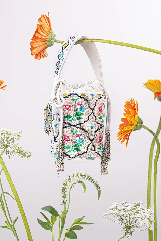 Poppy Beaded Bucket Bag Limited-Time Handbag Sale