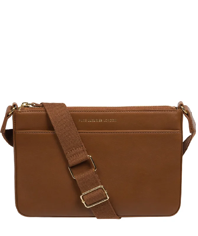 'Raye' Chestnut Nappa Leather Cross Body Bag Limited-Stock Bag Clearance – Hurry
