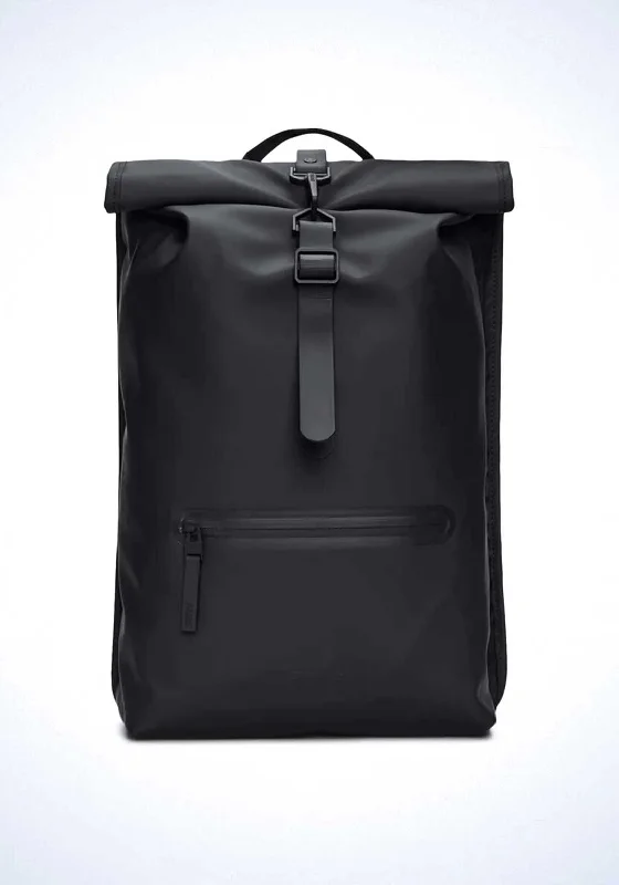 Rains Rolltop Rucksack, Black Stylish Bags, Unbeatable Prices