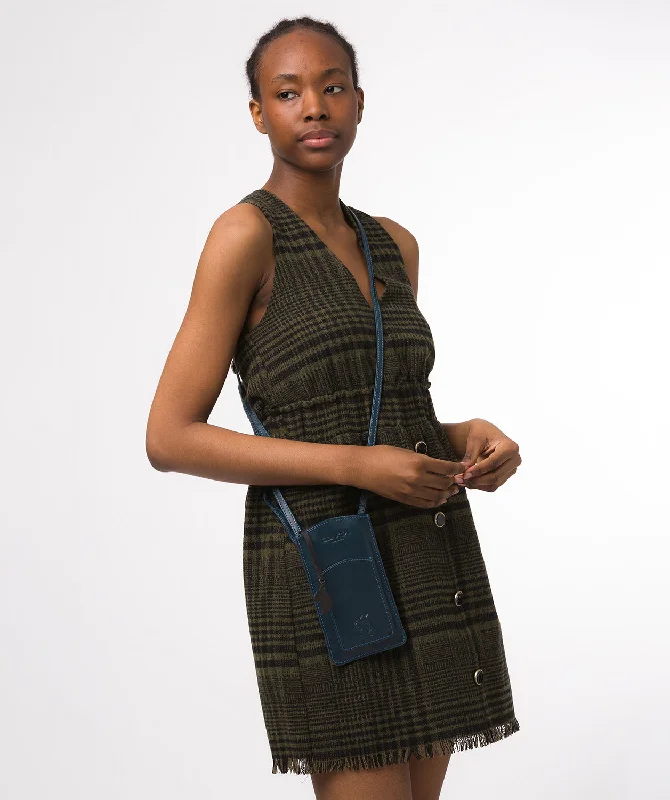 'Siren' Snorkel Blue Leather Cross Body Phone Bag Timeless Handbags At Reduced Prices 'Siren' Snorkel Blue Leather Cross Body Phone Bag Timeless Handbags At Reduced Prices