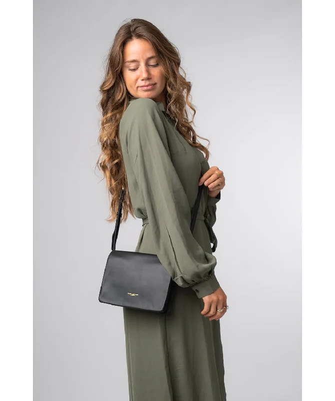 'Tammy' Black Leather Cross Body Bag Your Perfect Bag At The Perfect Price