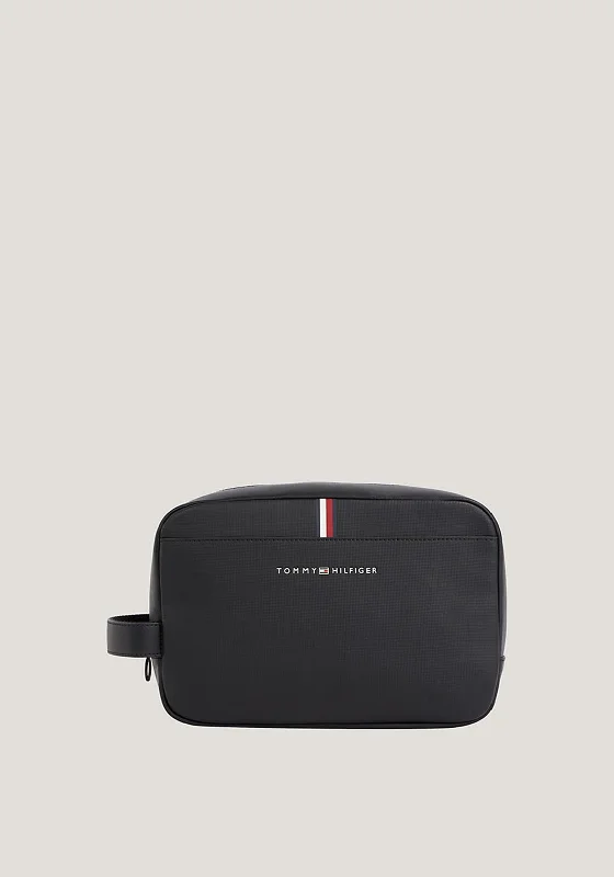 Tommy Hilfiger Men’s Essential Pique Washbag, Black Exclusive Discounts On Stylish Handbags Tommy Hilfiger Men’s Essential Pique Washbag, Black Exclusive Discounts On Stylish Handbags
