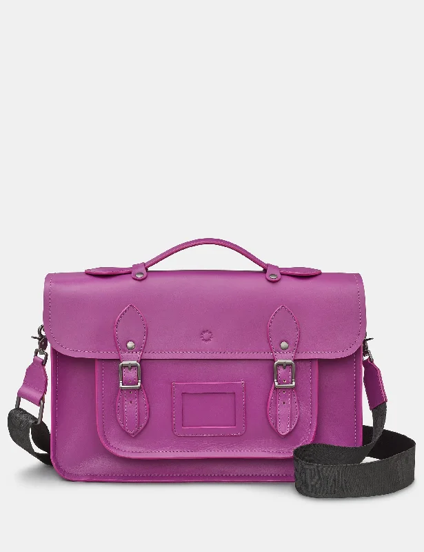 Belforte 14" Purple Leather Satchel Don't Miss Out – Shop Fashionable Bags At Special Rates Belforte 14" Purple Leather Satchel Don't Miss Out – Shop Fashionable Bags At Special Rates