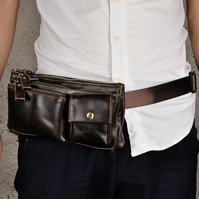 Vintage Leather Fanny Pack Mens Waist Bag Hip Pack Belt Bag for Men Stylish And Durable Handbags At Great Value Vintage Leather Fanny Pack Mens Waist Bag Hip Pack Belt Bag for Men Stylish And Durable Handbags At Great Value