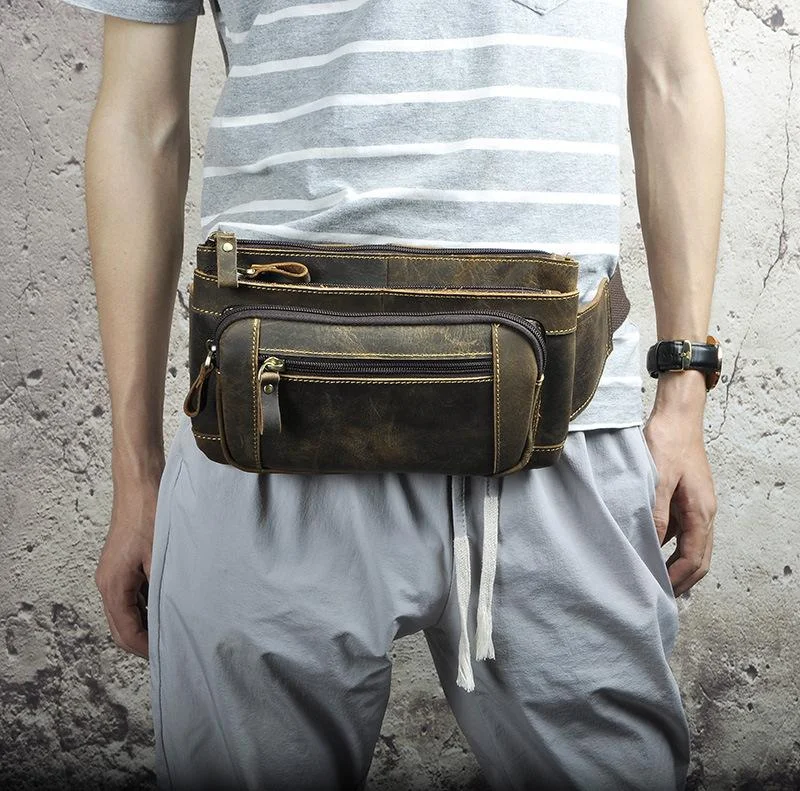 Vintage Leather Fanny Pack Mens Waist Bag Hip Pack Belt Bag for Men Iconic Fashion Bags At Unbeatable Savings Vintage Leather Fanny Pack Mens Waist Bag Hip Pack Belt Bag for Men Iconic Fashion Bags At Unbeatable Savings