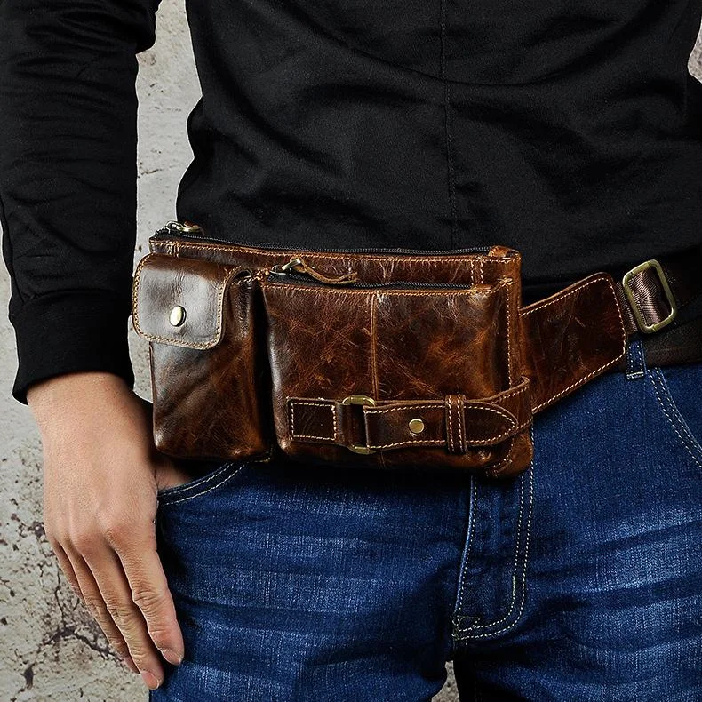 Vintage Leather Fanny Pack Mens Waist Bag Hip Pack Belt Bag for Men Statement Handbags At Unbeatable Discounts Vintage Leather Fanny Pack Mens Waist Bag Hip Pack Belt Bag for Men Statement Handbags At Unbeatable Discounts