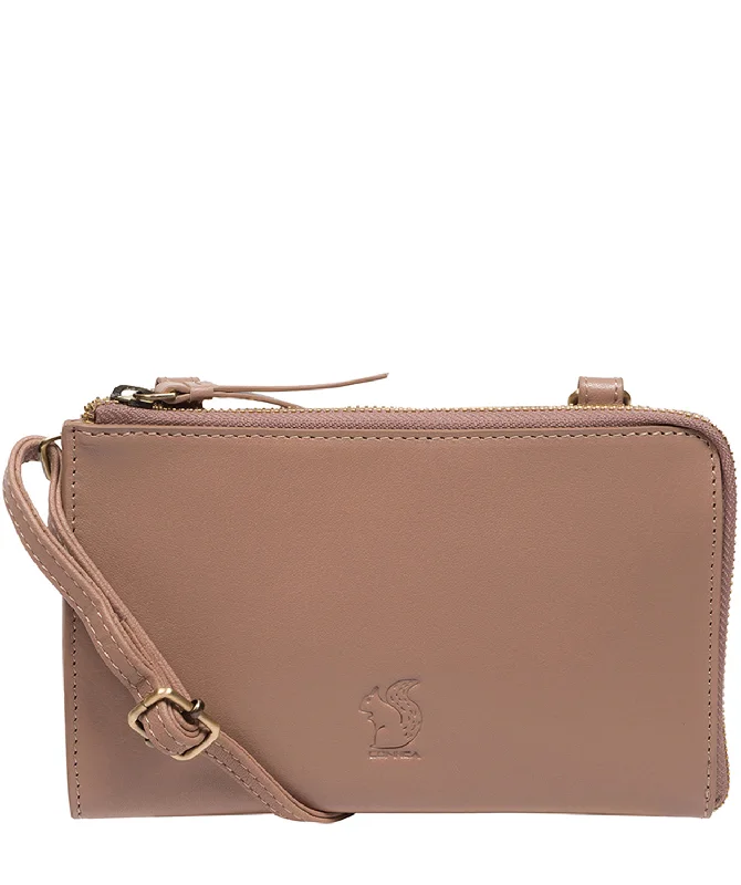 'Winnie' Natural Taupe Leather Cross Body Clutch Bag Premium Bags At Special Prices